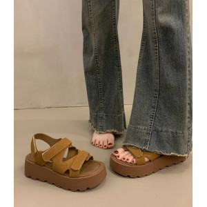 法式厚底勃肯凉鞋女夏季外穿