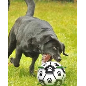 狗狗玩具球耐咬磨牙边牧拉布拉多马犬柯基狗咬铃铛球足球宠物用品