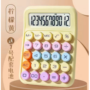 多巴胺计算机12位大屏幕计算器高颜值机械键盘计算器学生考试